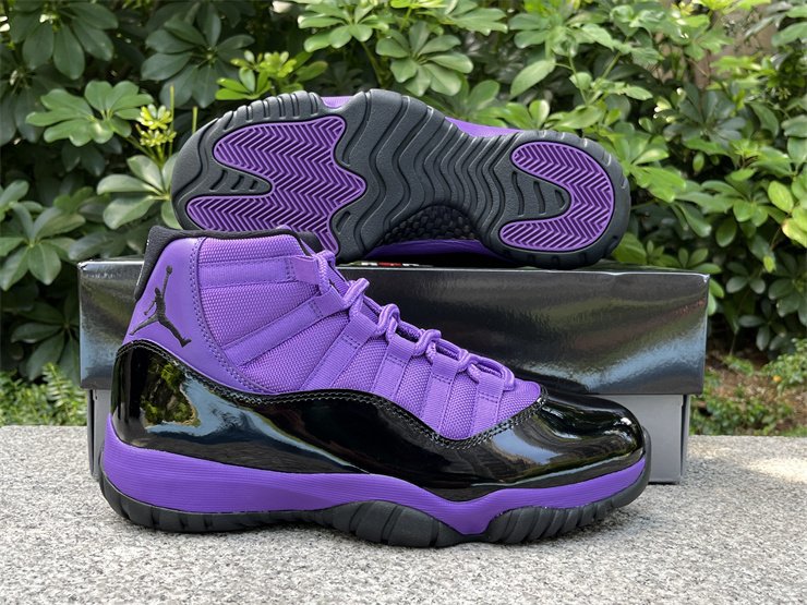 Men's Air Jordan 11 Black Purple for sale