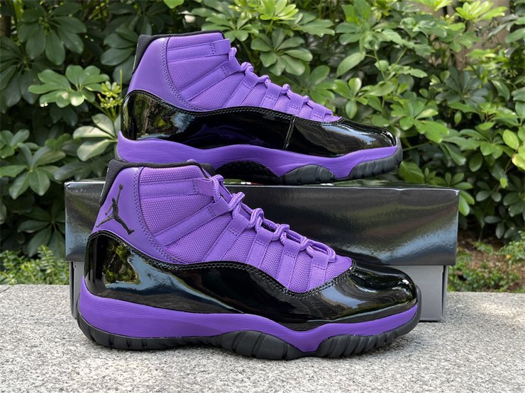 Men's Air Jordan 11 Black Purple
