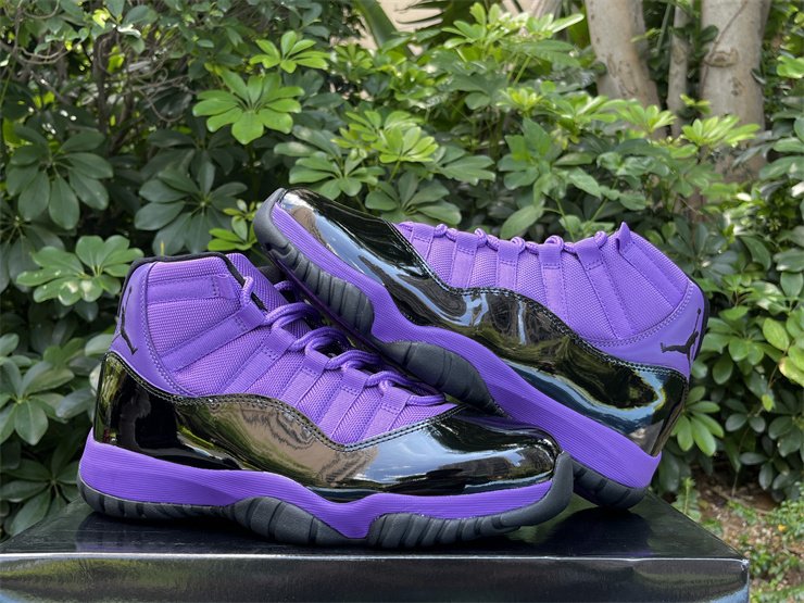 nice Men's Air Jordan 11 Black Purple