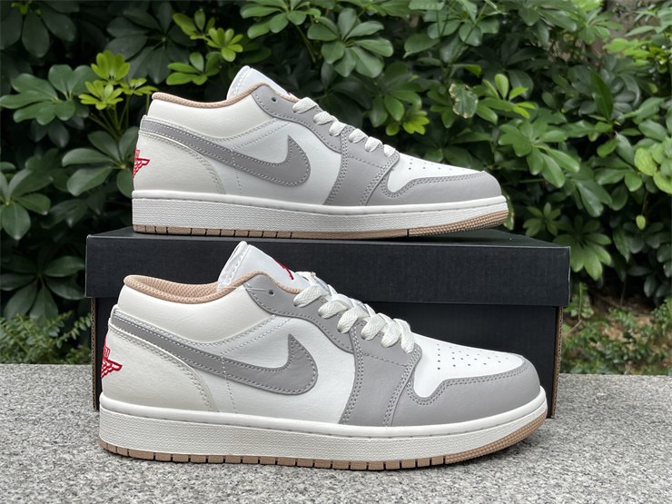 Air Jordan 1 Low Sail College Grey Rattan