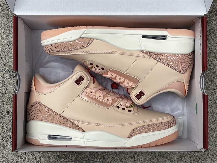 Air Jordan 3 Valentine's Day Treat Yourself 2025 Sail Pink 6