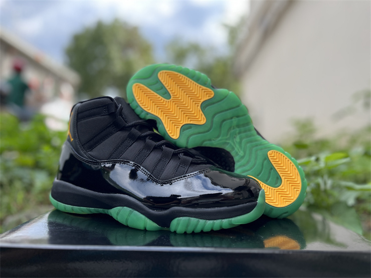 Mens Air Jordan 11 Retro Green Black Tropical 1