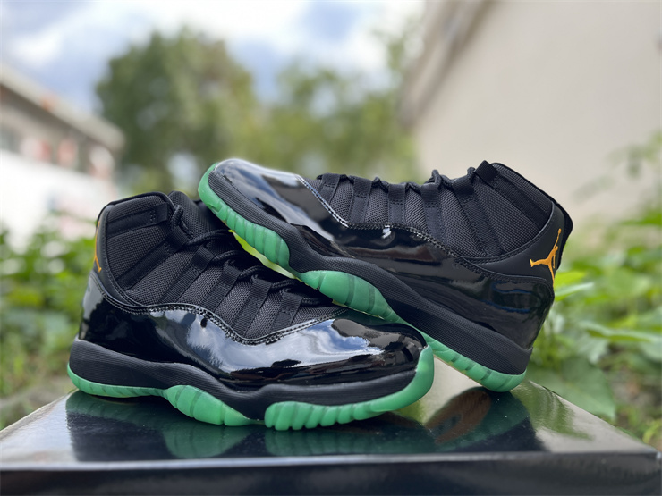 Mens Air Jordan 11 Retro Green Black Tropical 2