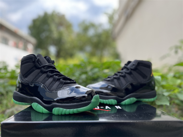 Mens Air Jordan 11 Retro Green Black Tropical 3