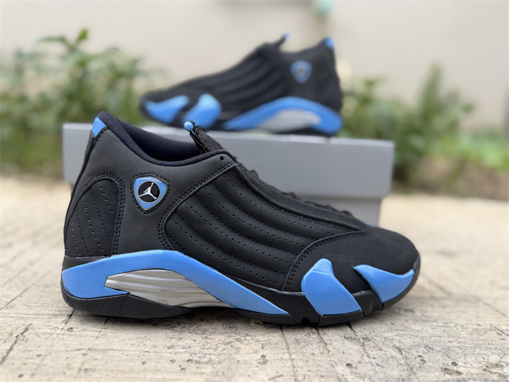Men's Air Jordan 14 Retro Black Universty Blue 2006
