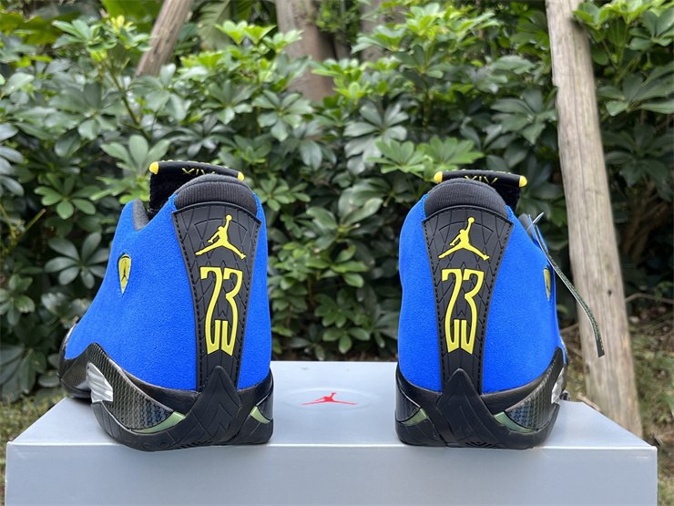 Mens Air Jordan 14 Retro Ferrari 2025 Blue 4