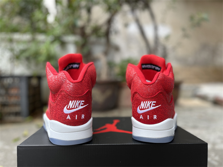Mens Air Jordan 5 V Red 3