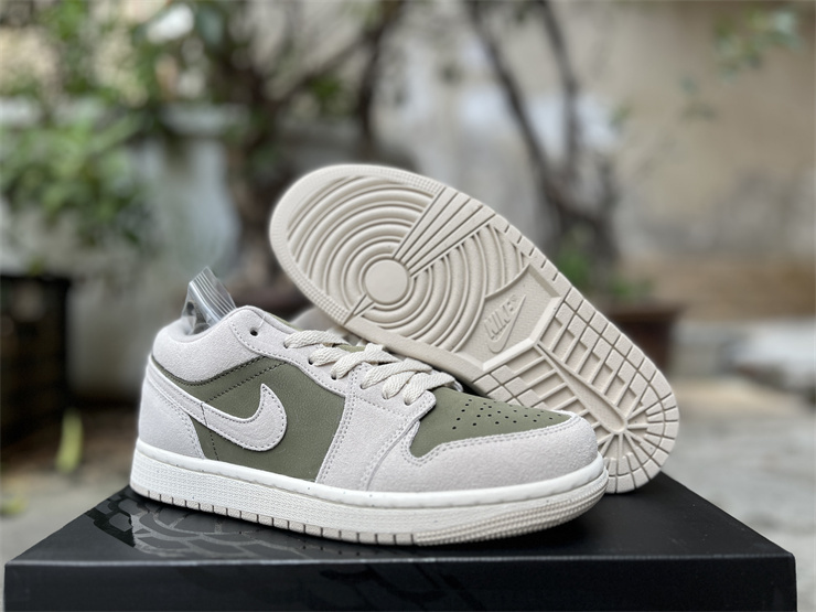 Men's Jordan 1 Low SE Medium Olive Sail HV4089-201 3