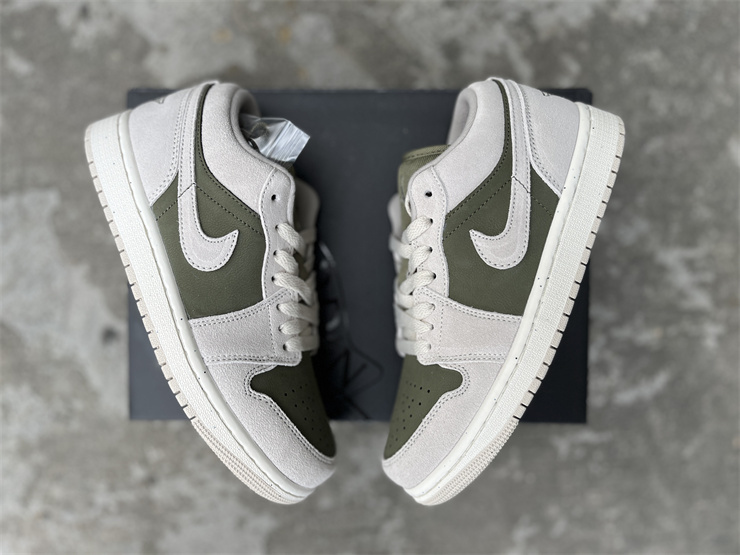 Men's Jordan 1 Low SE Medium Olive Sail HV4089-201 4