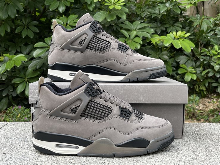 Men's Shoes Air Jordan 4 Retro Cave Stone and Black