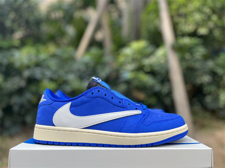 Travis Scott x Fragment Design x Air Jordan 1 Low Blue Men's 1