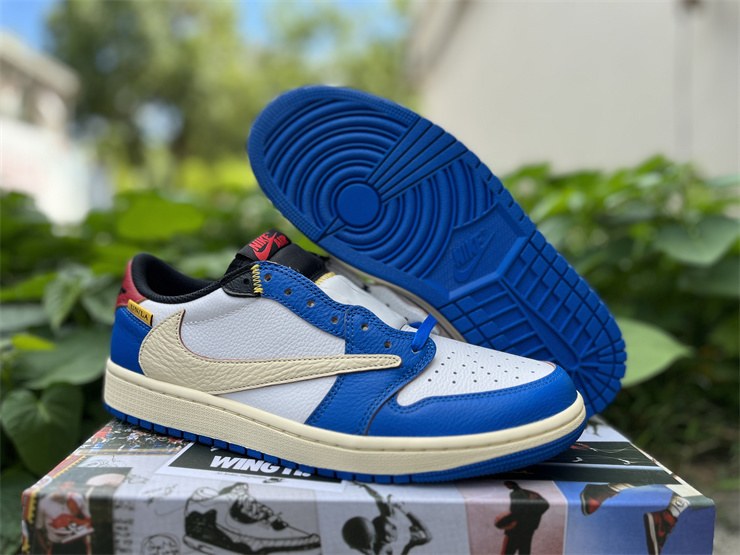 Travis Scott x Union LA x Air Jordan 1 Low White Blue 2