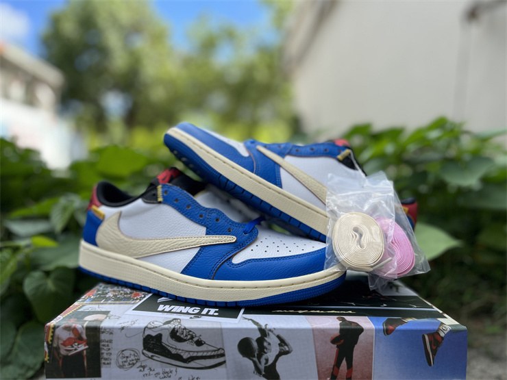 Travis Scott x Union LA x Air Jordan 1 Low White Blue