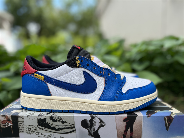 Union LA x Air Jordan 1 Low White Blue Sneakers