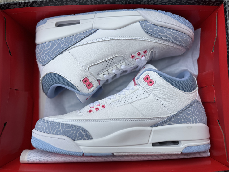 WM Sizes Air Jordan 3 Retro GS White Cobalt Bliss 1