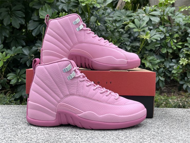 Women's Size Air Jordan 12 Retro Pearl Pink (GS)